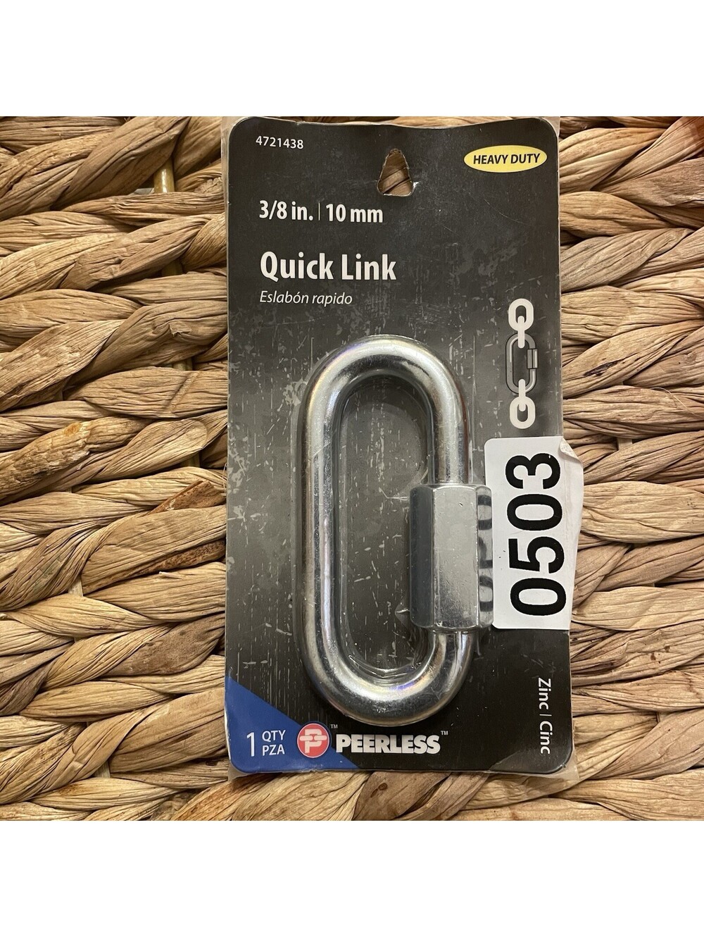 ✅Peerless 3/8 in 10mm Heavy Duty Zinc Quick Link Chain Connector #️⃣0503